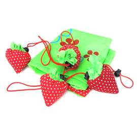 涤纶190T草莓购物袋 水果造型环保折叠购物袋超市促销礼品袋