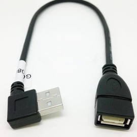 连达电线电缆usba90度右弯头公对母延长线 USB 2.0 A公弯头 数据连接线