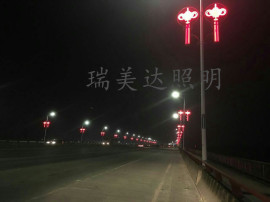 瑞美达供应太原街道照明亮化工程  道路灯杆节日中国结厂家